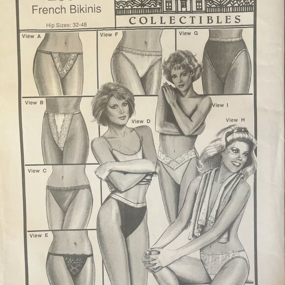Three (3) Lingerie Vintage Sewing Patterns - 2 UNCUT - Picture 2 of 8